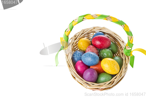 Image of easter eggs in basket