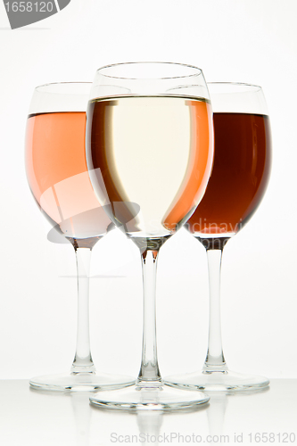 Image of three wine glasses