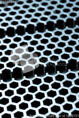 Image of abstract metallic grid