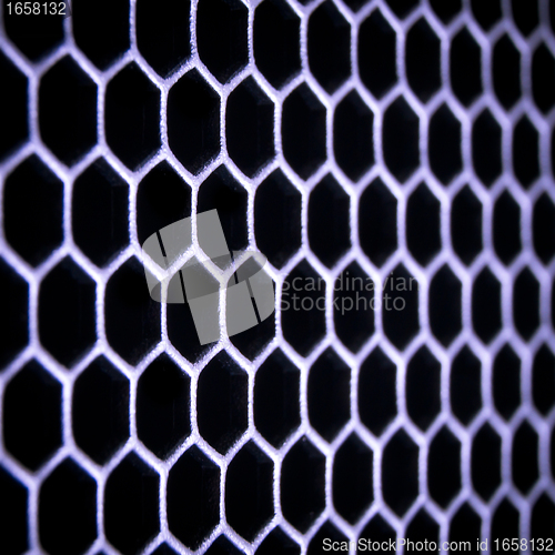 Image of abstract metallic grid