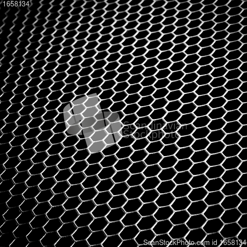 Image of abstract metallic grid