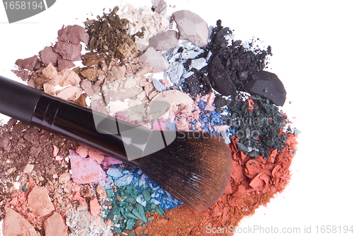 Image of set of multicolor crushed eyeshadows