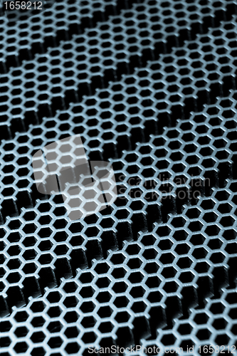 Image of abstract metallic grid