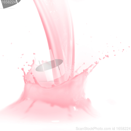 Image of strawberry milk splash