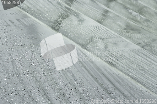 Image of Raindrops on the greenhouses film protections 