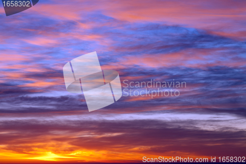 Image of Sunrise sky over the sea