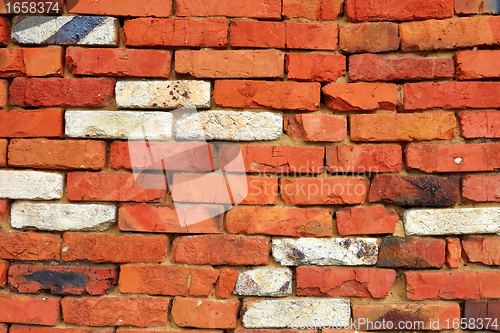 Image of Red and white brick wall