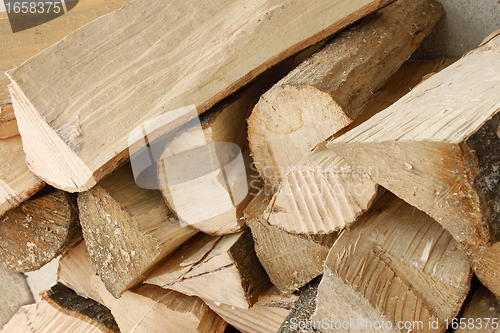 Image of Heap of hornbeam firewood