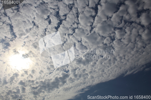 Image of white clouds on blue sky