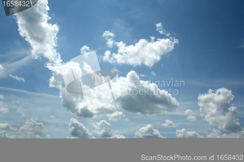 Image of many clouds on blue sky