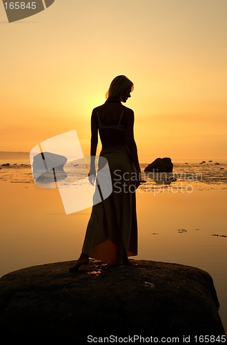 Image of seashore silhouette