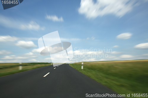 Image of  road and cloudy sky