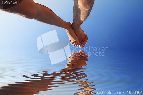 Image of  on foot water