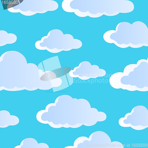 Image of Seamless background with clouds 4