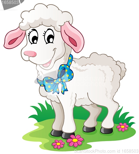 Image of Cute cartoon lamb