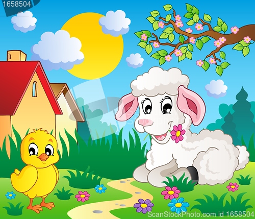 Image of Scene with spring season theme 4