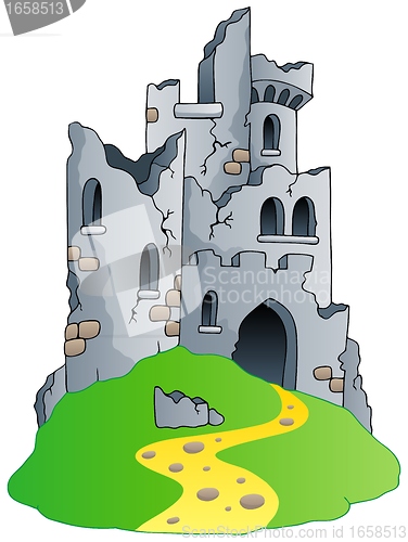 Image of Castle ruins on hill