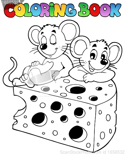 Image of Coloring book with mouse 1