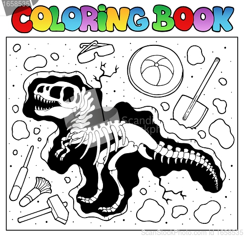 Image of Coloring book with excavation site