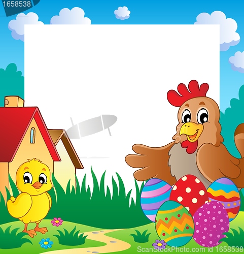 Image of Frame with Easter theme 2