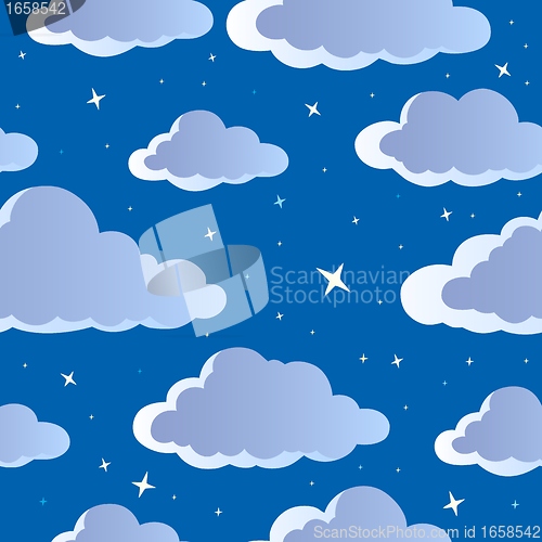 Image of Night sky seamless background 1