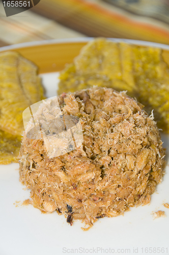 Image of cangrejo sliced shredded crab crayfish food Colombia