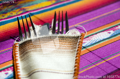 Image of textiles cloth table silverware setting Colombia South America