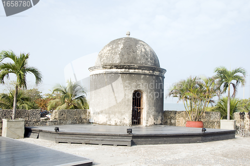 Image of sentry box  lookout Cartagena de Indias Colombia South America