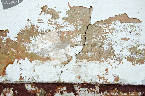 Image of background of ancient abandoned old town wall