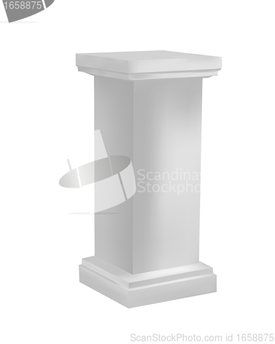 Image of White pedestal