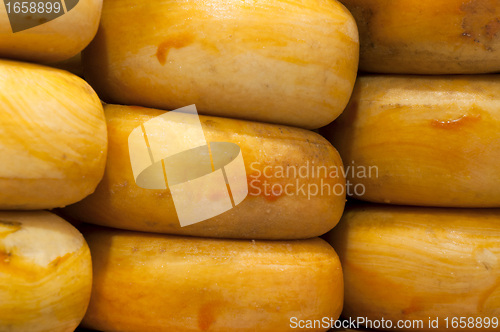 Image of Nine big Gouda cheese