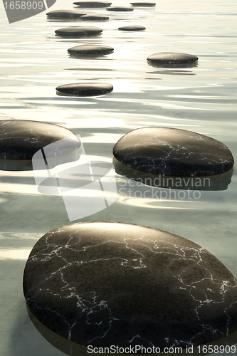 Image of step stones black