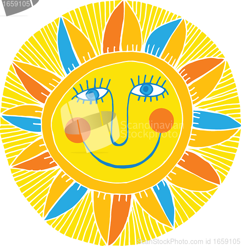 Image of abstract smiling sun