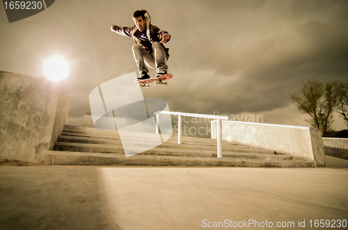 Image of Skateboard ollie