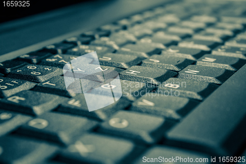 Image of toned background with computer keyboard