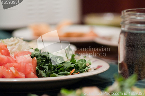 Image of Cilantro and tomatoes