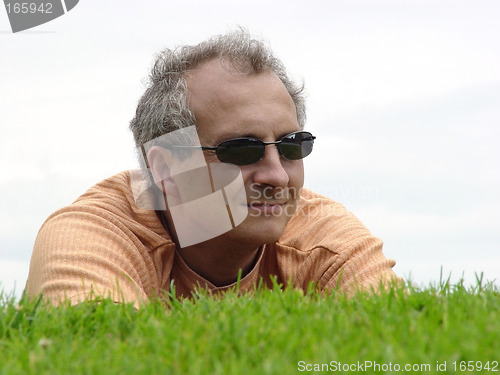Image of A man on the grass