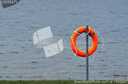 Image of A red rescue ring