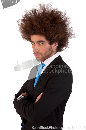 Image of Portrait of a handsome and young  business man isolated on white background