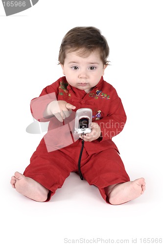 Image of Baby Talking mobile phone