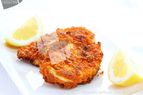 Image of Fried chicken schnitzel