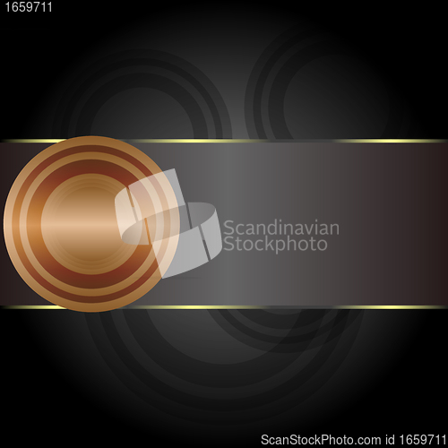 Image of Golden circular abstract motion on vintage background