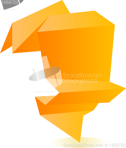 Image of Abstract origami speech bubble vector background