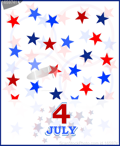 Image of 4th of July vector card