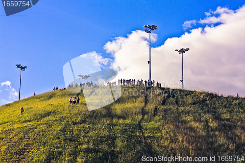 Image of people on top of a hill