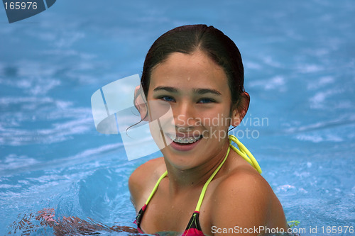 Image of Happy teen girl smiling