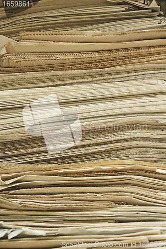 Image of Stack of old newspapers