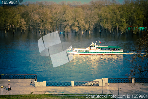 Image of Ship on River