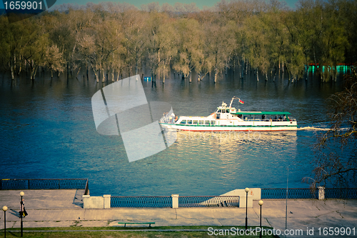 Image of Ship on River