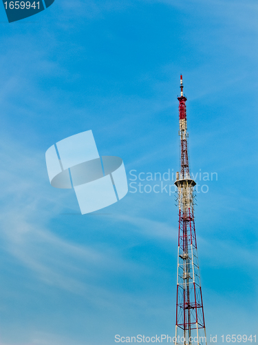 Image of Antenna with blue sky